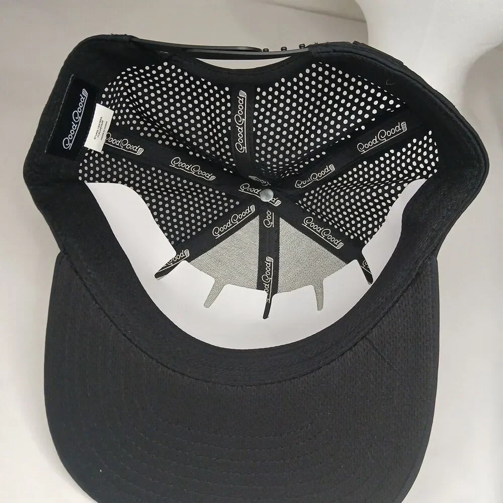 Good Good Golf Hat Cap Snap Back Black Logo Outdoor Golfer Performance NWT - Picture 6 of 7